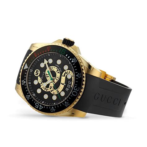 gucci dive 45mm gold|Gucci dive watch 45mm snake.